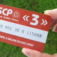 SCP Secure.Contain.Protect 1入組scp基金會身份證鑰匙卡用於角色扮演進入等級 - 橘色 - 查看 3