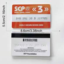 SCP Secure.Contain.Protect 1入組scp基金會身份證鑰匙卡用於角色扮演進入等級 - 橘色 - 查看 5