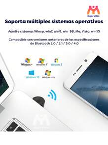 PACK DE 5: Receptor Bluetooth Usb Audio, Adaptador Bluetooth Pc Y Audio + ¡Regalo! - Negro - Ver 5