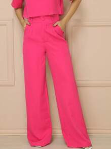Women Two-piece Outfits - Rose Red - View 3