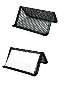 1個金屬網桌面名片夾 - 黑色 - 查看 5