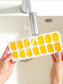 Bandeja Para Cubitos De Hielo Con Tapa Para El Hogar, Contenedor De Almacenamiento Para Congelador, Molde Para Fabricación De Hielo, Colores Surtidos, 1 Ud. - Multicolor - Ver 3