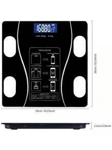 Smart Electronic Digital Body Scale Bluetooth Body Fat Indicator - Black - View 8