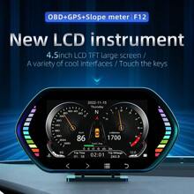 OBD2 Gauge Display,Multi-Data Monitor,Head Up Display,Plug And Play HUD, Accurate And Fast Response,Digital OBDII Speedometer For Cars 2008 After(F12) - A - View 3