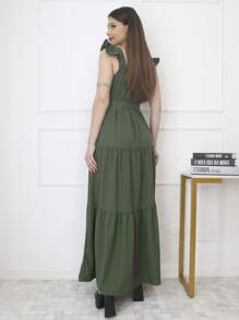 Women Dresses - Army Green - View 2