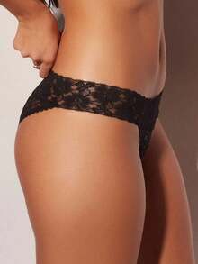 Women Briefs - 黑色 - 查看 4