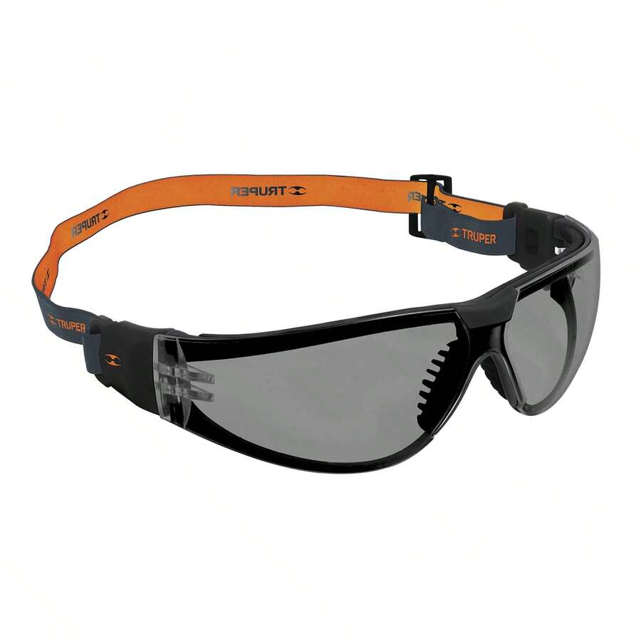 Safety Glasses, Gray With Elastic Band, Active - Black - View 1