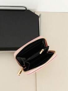 1pc Short Wave Patterned Pu Leather Wallet Portable Fashionable Short Wallet Perfect For Daily Use Date And Gifts Lightweight Portable Card ID Card White-Collar Workers For Female For Holiday For Anniversary For Birthday Gift Accessories Gift Hot Pink Casual Card Holder Card Holder Wallet Business Card Holder Credit Card Holder Card Holder Women For Women Wallet Mini Wallet Purse Wallet Card Wallet