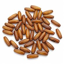 50/100/300/500pcs/pack Round/oval Shaped Wooden Beads In Deep Brown Color For Making Diy Bracelets, Necklaces And Other Handicrafts