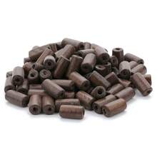 50/100/300/500pcs/pack Round/oval Shaped Wooden Beads In Deep Brown Color For Making Diy Bracelets, Necklaces And Other Handicrafts
