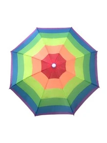 1入組撞色戶外可折疊雨傘帽子 - 彩色 - 查看 6