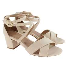 Women Heeled Sandals - Màu be - Xem 3