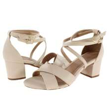 Women Heeled Sandals - Màu be - Xem 4