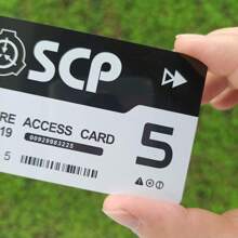 SCP Secure.Contain.Protect 1 Pieza Tarjeta De Acceso De Juego De Rol Scp Foundation Id Key Card Nivel 3-5 - Blanco y Negro - Ver 3