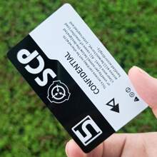 SCP Secure.Contain.Protect 1 Pieza Tarjeta De Acceso De Juego De Rol Scp Foundation Id Key Card Nivel 3-5 - Blanco y Negro - Ver 4
