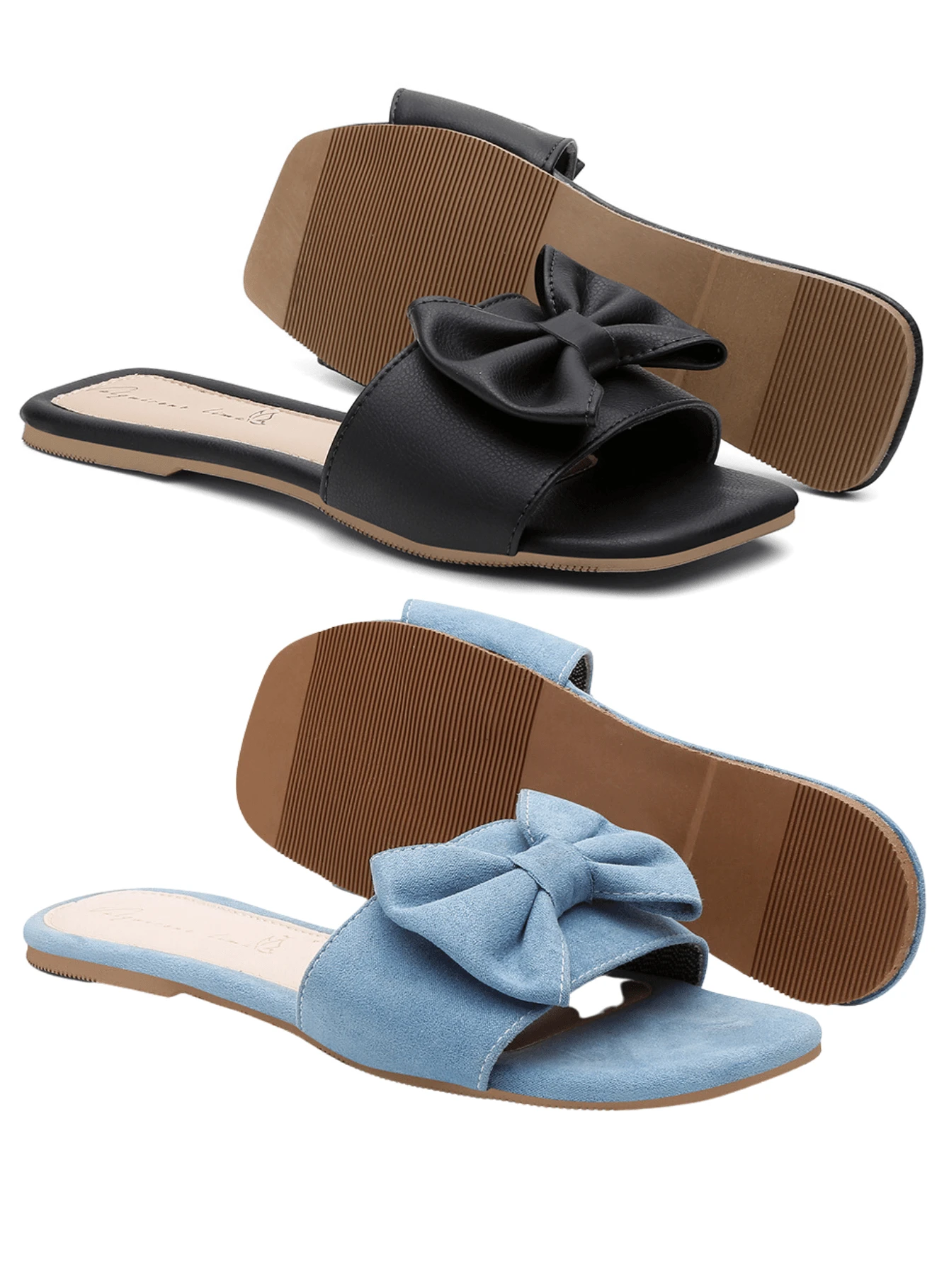 Women Flat Sandals - 黑色 - 查看 1