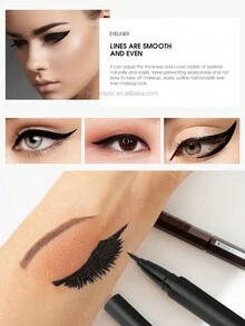Delineador de Ojos Cosméticos - Tintas de Alta Calidad y Larga Duración, Delineadores para Maquillaje de Cejas y Ojos, Tinta para Cejas, Set de Productos Cosméticos Esenciales - Negro - Ver 2