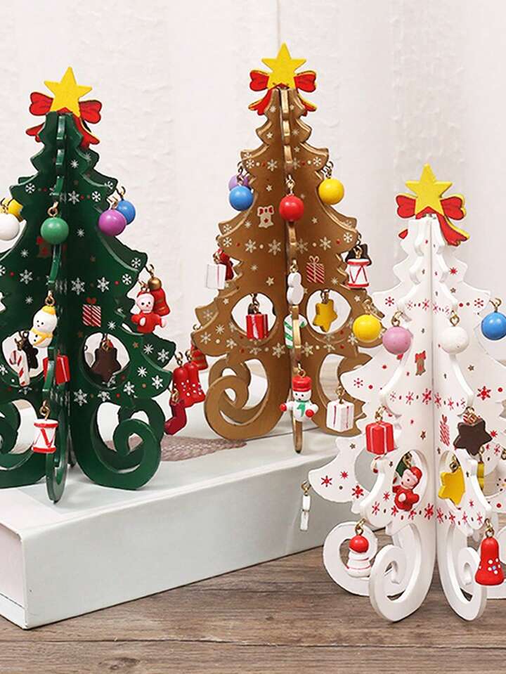 木製クリスマスツリー 小物セット付き クリスマス装飾品1個