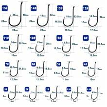 50~100Pcs Fishing Hooks Octopus Beak Hook Carp Fishing Jigging Hook Barbed Black High Carbon Steel Ice Fishing Accessories
