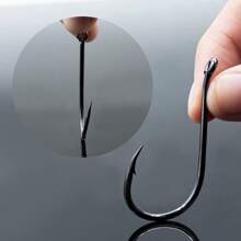 50~100Pcs Fishing Hooks Octopus Beak Hook Carp Fishing Jigging Hook Barbed Black High Carbon Steel Ice Fishing Accessories