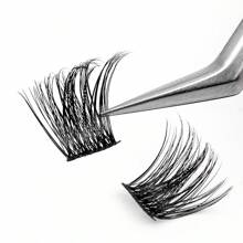 120 Peças Kit de Extensão de Cílios DIY, Cachos de Cílios com Adesivo de Fixação Forte e Kit de Extensão de Cílios para Aplicação Doméstica DIY, Cílios Esvoaçantes DIY em Casa, Kit de Cachos de Cílios, Cílios, Cílios Postiços