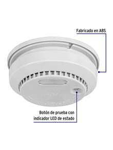 Detector de Humo Con Alarma, Para Instalación En Pared y Techo, Útil En El Hogar, Oficina y Comercio - Blanco - Ver 2