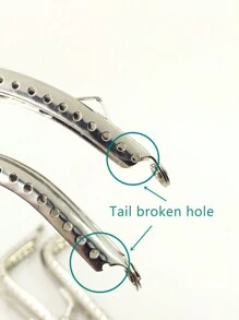 Bộ 5 Bạc Nửa Hình Tròn Móc Cài Cho Diy Túi Xách Làm 8.5Cm Đồ Dùng Học Tập Giáo Viên Quà Tặng Trở Lại Trường Giáo Viên phụ Kiện - Bạc - Xem 2