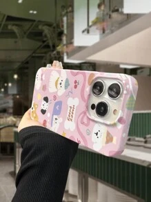 1 Stück Handyhülle mit Rosa glänzend Silikon mit süß Hund Design, , kompatibel zu iPhone