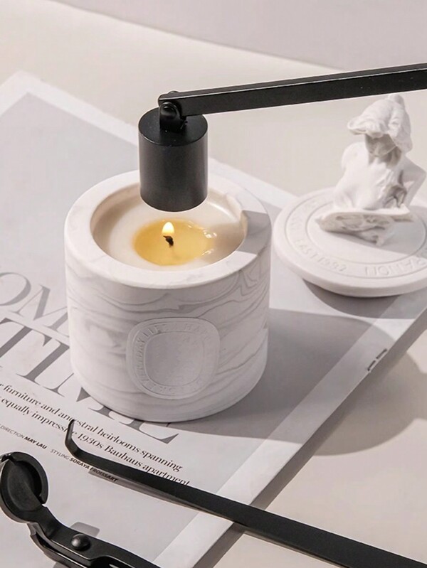 1pc/Aromatherapy Candle Tool Candle Extinguisher Shining Black Retro Tool Stainless Steel Anti-Scalding Anti-Black Smoke Candle Extinguisher Candle Accessories Halloween, Spooky, Autumn, Festival, Holiday , Winter, Holiday, Festival,Room Decor,Gifts Birthday Graduation