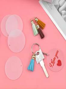 30入組透明亞克力樹形裝飾品,diy空白圓形聖誕鑰匙扣裝飾品,適用於diy聖誕裝飾、樹頂吊飾、新年聖誕派對室內裝飾 - 無色 - 查看 11