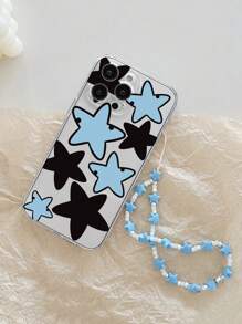 1個太空雲＆星星設計手機殼（掛繩式）,適用於iphone、小米、華為、三星s23,透明殼 - 彩色 - 查看 5