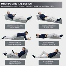 RUIZMAN 灰色時尚簡約舒適楔形抱枕 - 灰色 - 查看 2