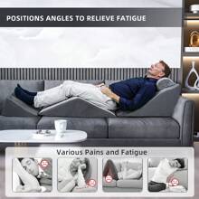 RUIZMAN 灰色時尚簡約舒適楔形抱枕 - 灰色 - 查看 8