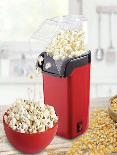 Runtoo Utilidades para Casa-Pipoqueira elétrica de 1200w, máquina de pipoca sem necessidade de óleo para casa, família, crianças  Popcorn Maker Máquina Pipoca 110V