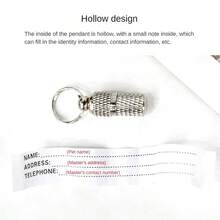 1pc Silver Pet Id Tag, Dog Tag For Address Preventing Lost, Cat Tag Or Pendant Pet Accessory - Silver - View 3