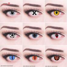 Pupilentes Halloween, Cosplay Kakashi Sharingan MANY CHARACTERS 1 PAIR SENT - Red - View 2