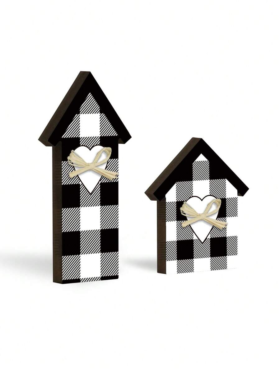 Putuo Decor Putuo Decor 2pcs Christmas Table Decorations Wood Sign