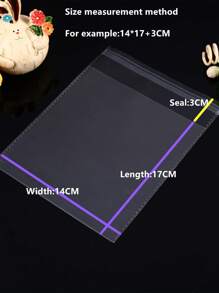 Clear Opp Self-adhesive Storage Bag In Various Sizes - Clear - View 2