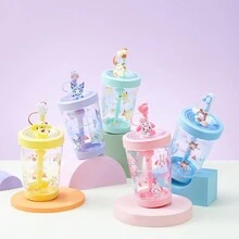 Miniso Sanrio Character Drinking Cup With Straw - Kuromi - Purple - View 10
