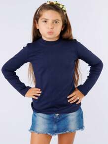 Young Girls Blouses - Màu xanh hải quân - Xem 2