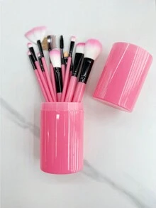 12pcs Makeup Brush & Brush Barrel Set, Multicolor, Portable, Convenient To Carry And Use, Including Detail Eye Shadow Brush,Brush Set,Makeup Brush Kit,Make Up Brush Set,Make Up Set Complete,Makeup Brush Set,Complete Makeup Kit,Brush Kit,Brushes Makeup Set,Makeup Gift Set - Black - View 9