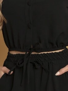 Women Two-piece Outfits - 黑色 - 查看 5