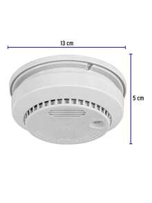 Detector de Humo Con Alarma, Para Instalación En Pared y Techo, Útil En El Hogar, Oficina y Comercio - Blanco - Ver 3