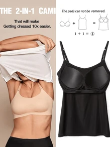 女性黑色絎縫貼身吊帶背心背心上衣適用於內穿戴