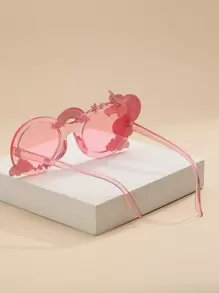 1pc Kids' Stylish Unicorn & Rainbow Decorated Oval Fashion Glasses