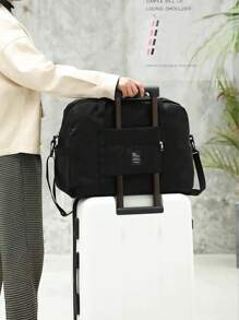 WHICHLIFE 1 Gói Trang Trí Miếng Dán Túi Du Lịch Có Thể Gập Lại, Túi Đựng Quần Áo Du Lịch Lớn - màu đen - Xem 1