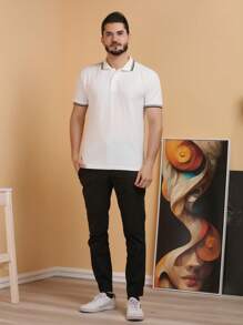 Men Polo Shirts - Beige - View 5