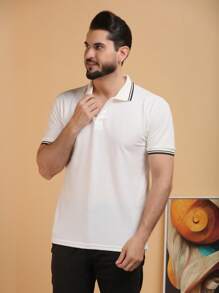Men Polo Shirts - Beige - View 6
