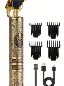 Rasuradora De Cabello Cortadora Trimmer Buda Recargable Usb - Dorado - Ver 1