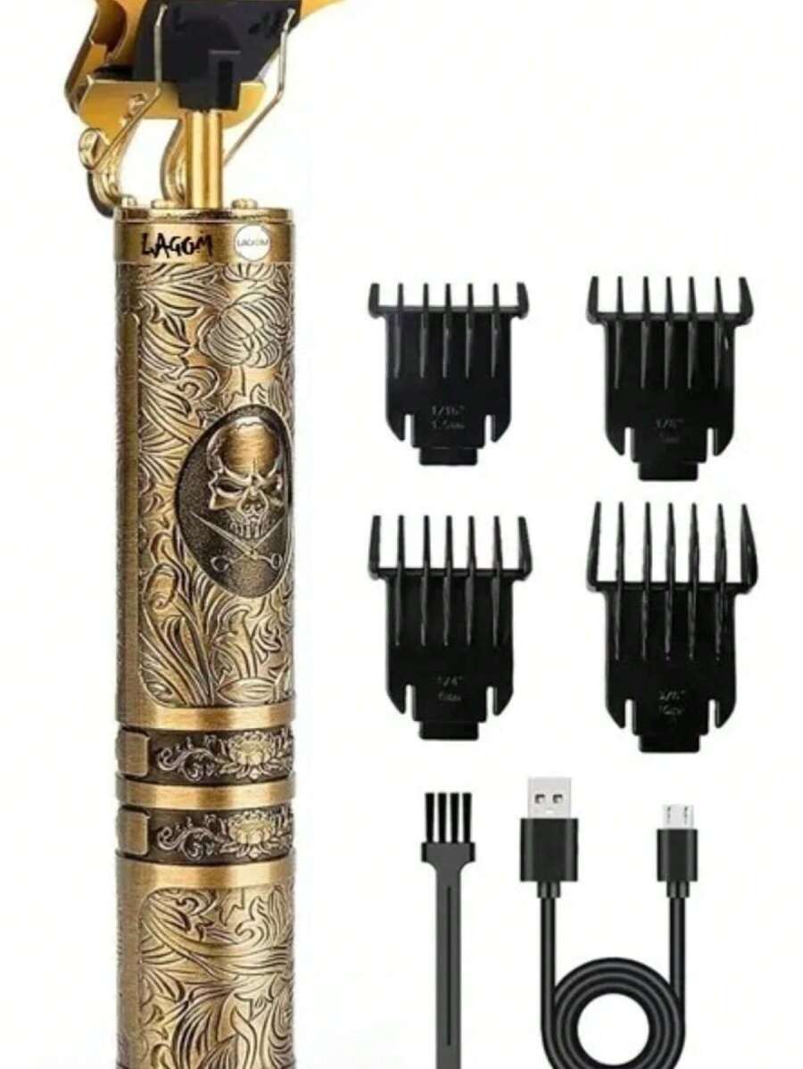 Rasuradora De Cabello Cortadora Trimmer Buda Recargable Usb - Dorado - Ver 1